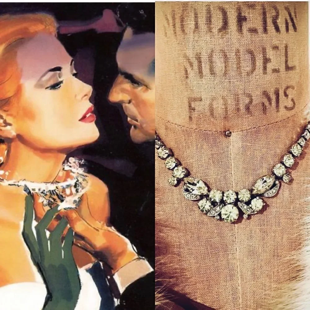 ♥️ Signed Eisenberg Ice Parure, earrings and necklace 1950s vintage play vids 🎼
